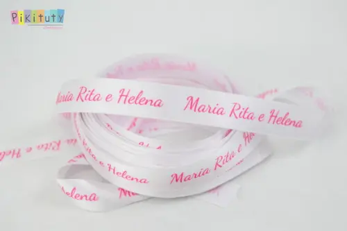 Fita em cetim Personalizada com nome