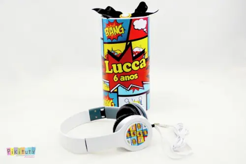 Fone de Ouvido Na Lata - Heróis e vingadores