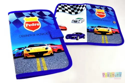 Frete Grátis! Capa para caderneta de vacinação - Carros