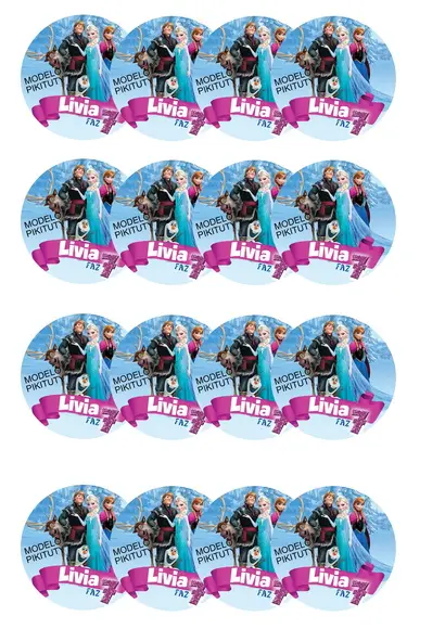 Frozen - Adesivos p/ latinhas - 15 un