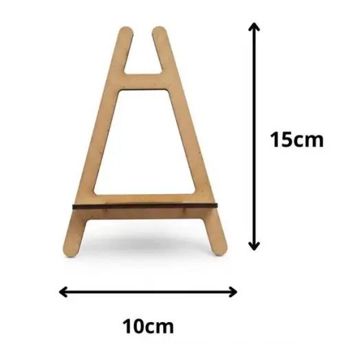Kit 10 Cavalete de Mesa Suporte Pintura 10x15 mdf