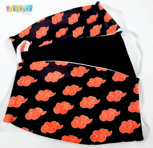 Kit 3 máscaras cirúrgicas em tecido Adul/Infantil Naruto