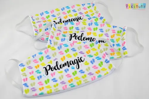 Kit 3 máscaras cirúrgicas em tecido Adul/Infantil Sua Logo