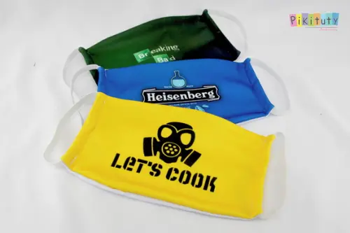 Kit 3 máscaras cirúrgicas em tecido Adul/Infantil Séries