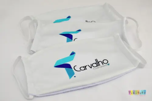 Kit 3 máscaras cirúrgicas em tecido Adul/Infantil Sua Logo