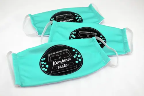 Kit 3 máscaras cirúrgicas em tecido Adul/Infantil Sua Logo