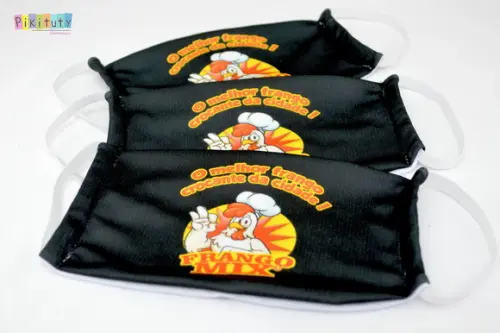 Kit 3 máscaras cirúrgicas em tecido Adul/Infantil Sua Logo