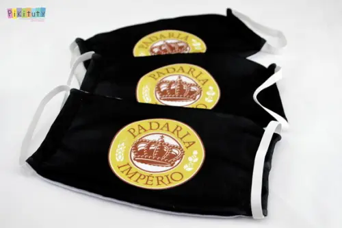 Kit 3 máscaras cirúrgicas em tecido Adul/Infantil Sua Logo