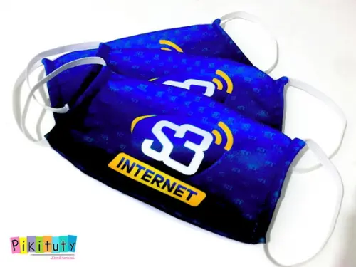 Kit 3 máscaras cirúrgicas em tecido Adul/Infantil Sua Logo