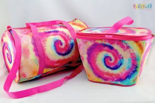 Kit Bolsa Viagem/academia + Cesta Térmica - Tie Dye