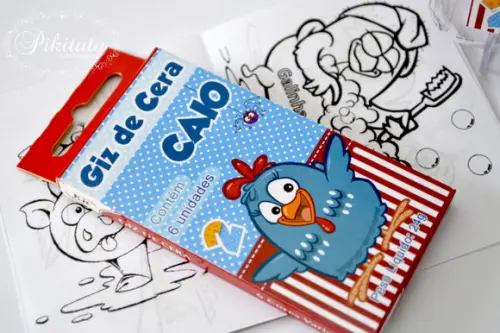 Kit Colorir + Massinha Galinha Pintadinh