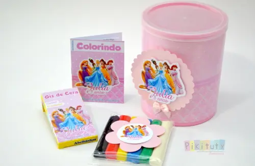 Kit Colorir + Massinha Princesas Disney