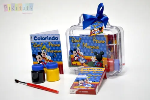 Kit Colorir + tintas e pincel na maleta