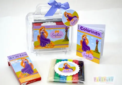 Kit Colorir + Massinha Rapunzel