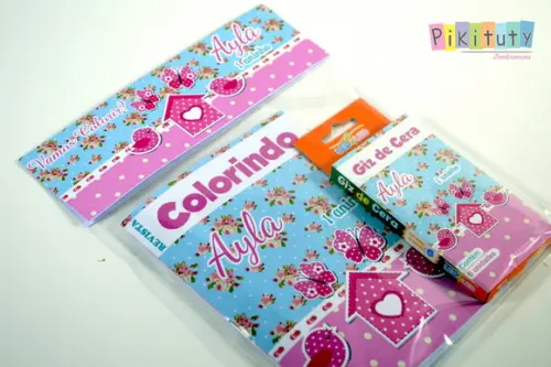 Kit Colorir Médio Jardim Encantado Passarinhos