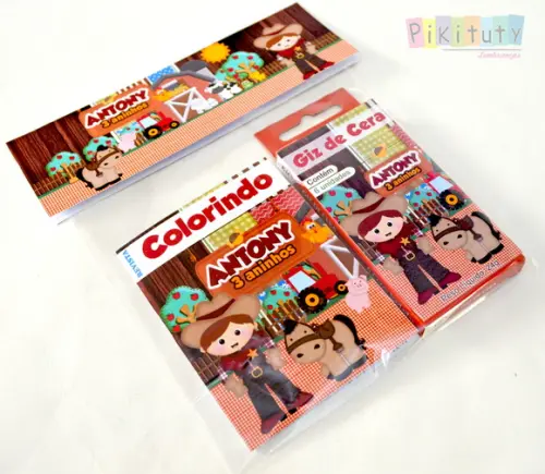 Kit Colorir mini revistinha - Fazendinha