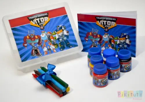 Kit colorir na Caixa - Transformers