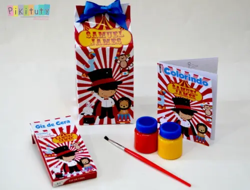 Kit Colorir na Caixa de Leite Circo