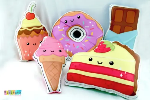 Kit com 5 Almofadas Confeitaria