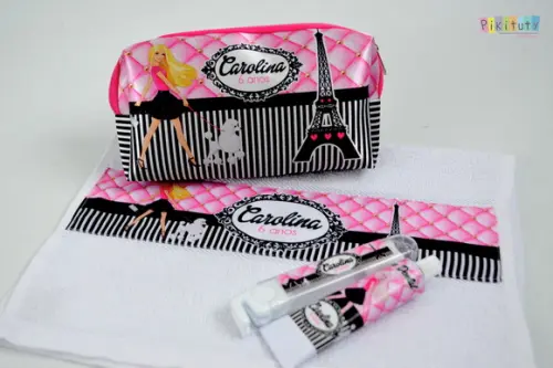 Kit Dental + Necessaire + Toalha Barbie