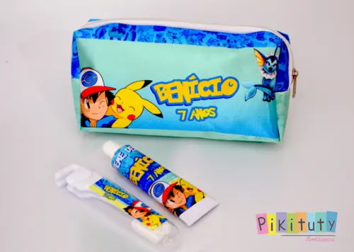 Kit Dental + Necessaire Pokemon