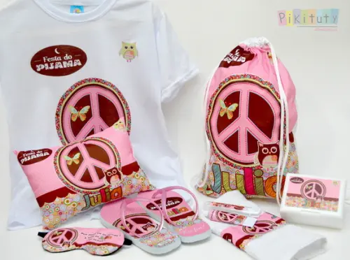 Kit festa do Pijama + camiseta Hippie