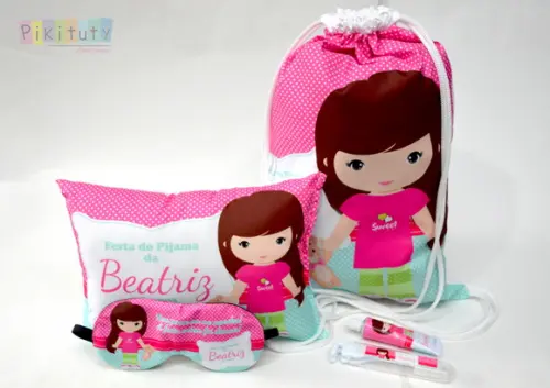 Kit Festa do Pijama + Kit higiene Menina