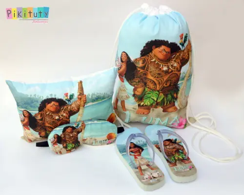 Kit Festa do Pijama + Mochila Moana