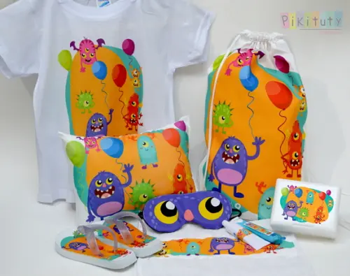 Kit festa do Pijama +camiseta Monstrinho