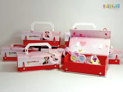 Kit Maquiagem - Maleta Em Cartonagem - Minnie