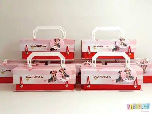 Kit Maquiagem - Maleta Em Cartonagem - Minnie
