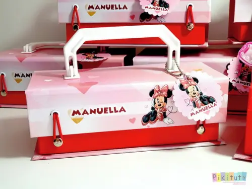 Kit Maquiagem - Maleta Em Cartonagem - Minnie
