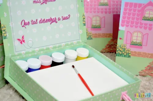 Kit pintura com maleta em cartonagem