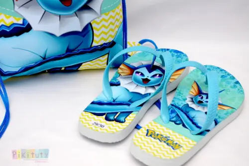 Kit Mochila + Chinelo Pokemon
