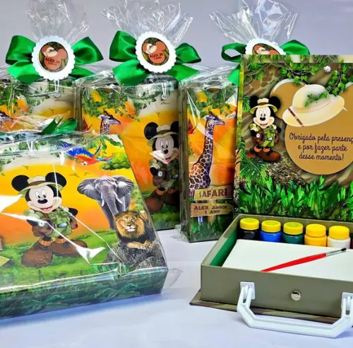 Kit Pintura com Maleta em Cartonagem - Mickey Safari