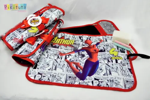 Lousa Infantil 30x40 Homem Aranha e Mulher Aranha