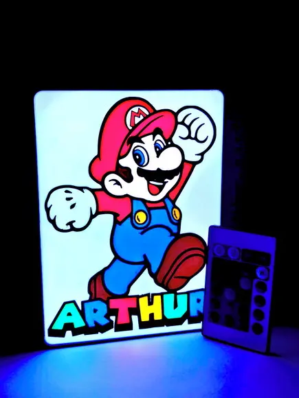 Luminária 3d - Super Mario