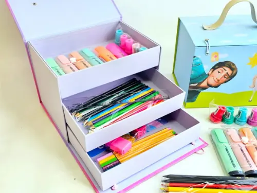 Maleta em Cartonagem com Gavetas