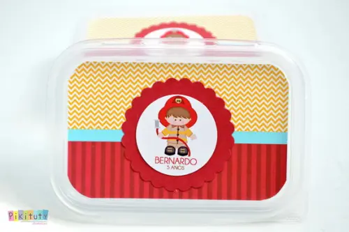 Marmitinha Plástica 250g - Bombeiro