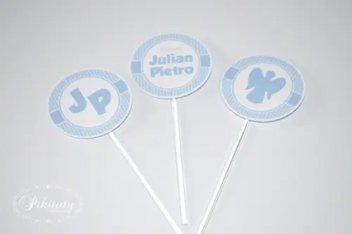 Mini Toppers para docinhos - Batizado