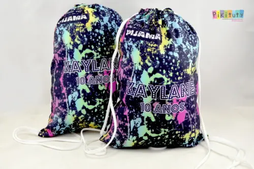 Mochila de Tecido - Festa Neon