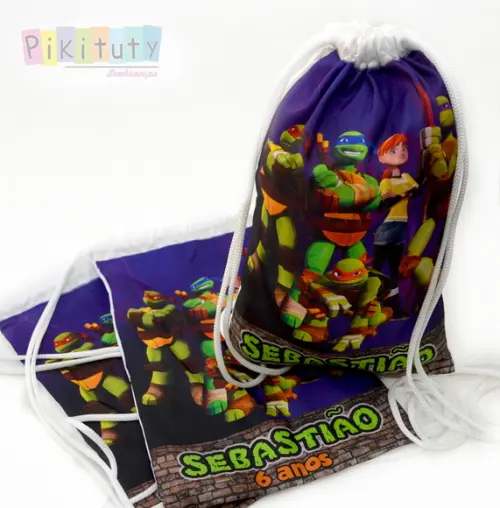 Mochila de Tecido As Tartarugas Ninjas