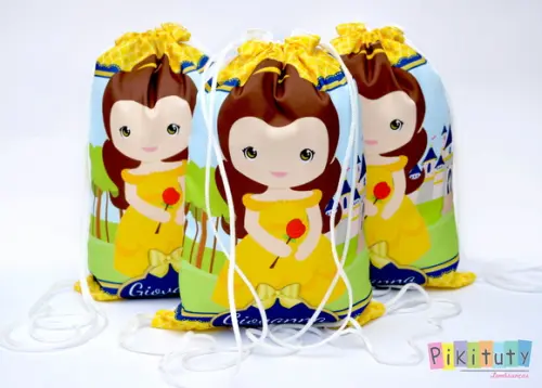 Mochila de Tecido A Bela e a Fera