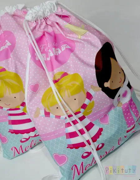 Mochila de Tecido Festa do Pijama