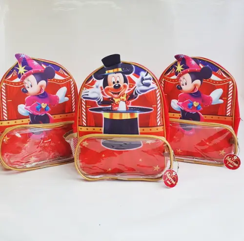Mochila em Verniz com Aplique 3d - Circo do Mickey e Minnie