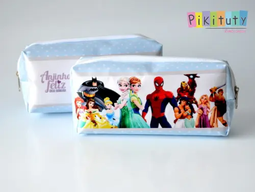 Necessaire / Estojo Heróis e Princesas