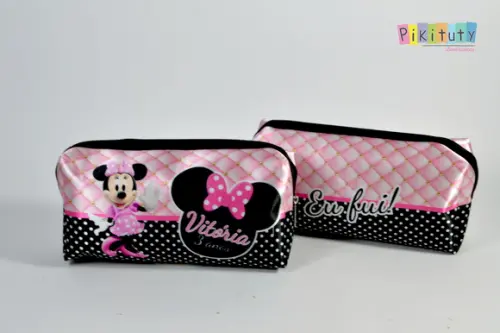 Necessaire / Estojo Minnie Rosa