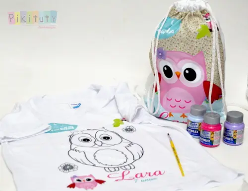 Novidade! Kit camiseta para colorir