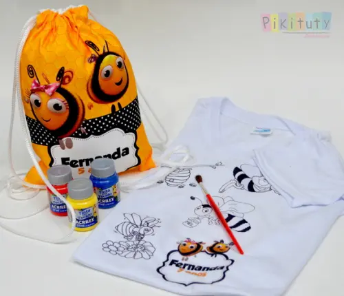 Novidade! Kit camiseta para colorir