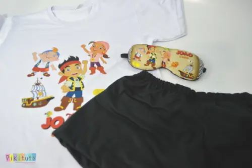 Pijama + máscara de dormir - Piratas da Terra do Nunca